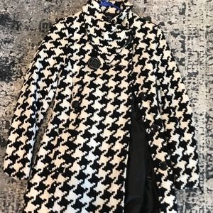 Black & White Checkered Coat